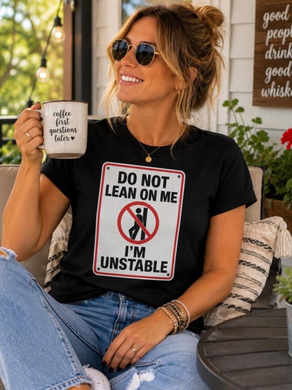 Don't Lean on Me I'm Unstable T-shirt